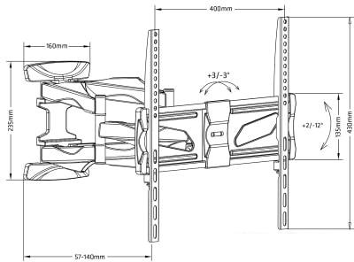 Кронштейн Maclean MC-781 (черный)