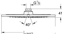 Верхний душ Grohe Rainshower F-Series 10" 27271000
