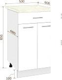 Шкаф напольный Кортекс-мебель Корнелия Лира НШ50р1ш (белый/марсель)