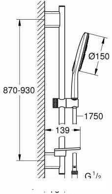 Душевой гарнитур Grohe Rainshower SmartActive 150 26594000