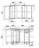 Готовая кухня Интерлиния Мила Лайт 1.2x1.2 (белый платинум/белый платинум/дуб бунратти) Готовая кухня Интерлиния Мила Лайт 1.2x1.2 (белый платинум/белый платинум/дуб бунратти)