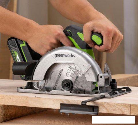 Дисковая (циркулярная) пила Greenworks GD24CS165 1501607 (без АКБ)