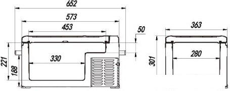 Компрессорный автохолодильник Alpicool C25 (без адаптера 220В)