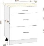 Шкаф напольный Кортекс-мебель Корнелия Лира НШ60р3ш (белый/мадрид) Шкаф напольный Кортекс-мебель Корнелия Лира НШ60р3ш (белый/мадрид)