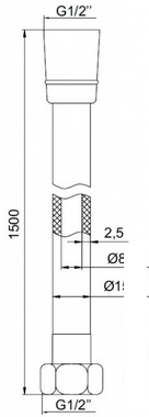 Душевой шланг IDDIS 04P15BLi19