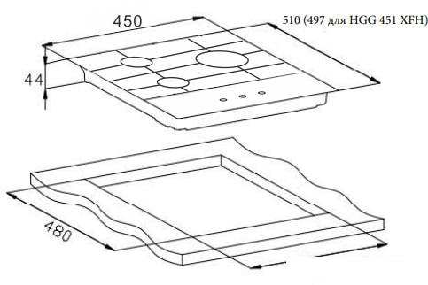 Варочная панель Weissgauff HGG 451 XFH