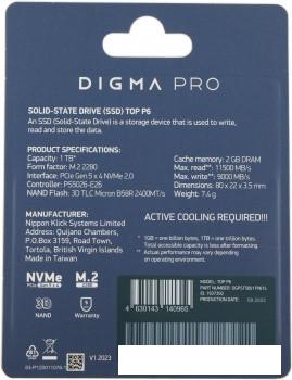 SSD Digma Pro Top P6 1TB DGPST5001TP6T4