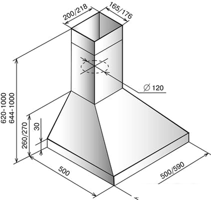 Кухонная вытяжка Elikor Вента 50П-430-К3Д (черный)