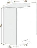 Шкаф навесной Кортекс-мебель Корнелия Лира ВШУ угловой (венге)