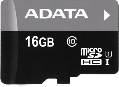 Карта памяти A-Data Premier microSDHC UHS-I (Class 10) 16GB (AUSDH16GUICL10-R)