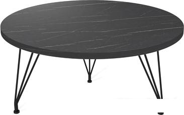 Журнальный столик Sheffilton SHT-TU29/H36/ЛДСП 60 (черный муар/камень пьетра гриджио черный)