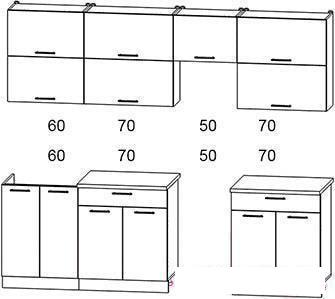 Кухня Интерлиния Мила Gloss 50-25 (красный/черный)