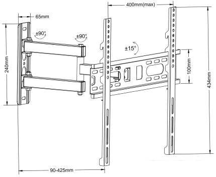 Кронштейн Maclean MC-761 (черный)