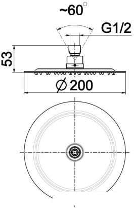 Верхний душ Armatura 842-351-00-BL