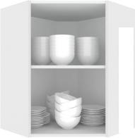 Шкаф навесной Кортекс-мебель Корнелия Лира ВШУ угловой (белый)