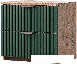 Тумба КМК Мебель 2Я Герта КМК 0979.20 (дуб веллингтон/SAT 22 зеленый мат)