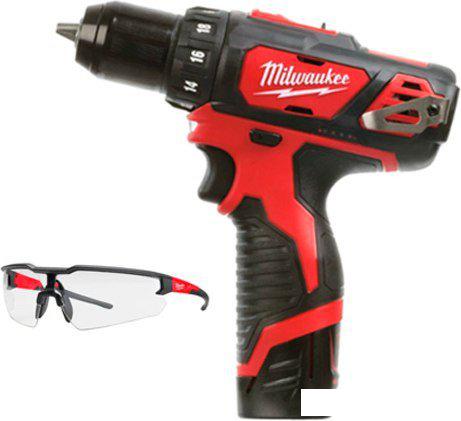 Дрель-шуруповерт Milwaukee M12BDD-202С 4933441915P763 (с 2-мя АКБ, кейс)
