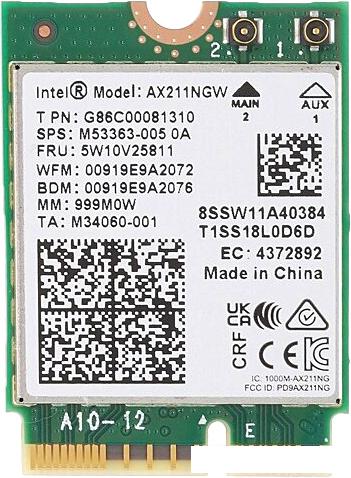 Wi-Fi/Bluetooth адаптер Intel AX211NGWG