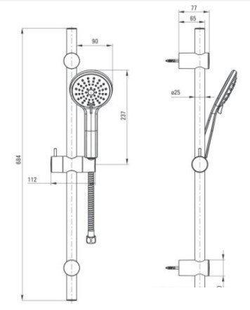Душевой гарнитур  Deante Jasmin Nero NGJ N51K