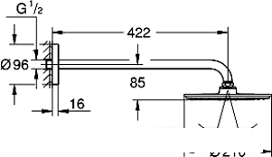 Верхний душ Grohe Rainshower Cosmopolitan 210 26171000