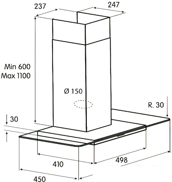 Кухонная вытяжка Jetair Molly P 90 INX (PRF0004050)