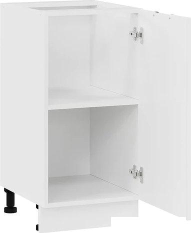 Шкаф напольный Трия Гренада с одной дверью 1Н4 (белый/холст белый)