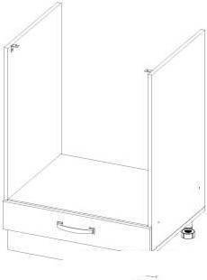 Шкаф напольный Anrex Alesia 1S/60-F1 (серый/сосна винтаж)