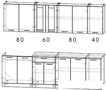Кухня Интерлиния Мила 26 (дуб золотой)