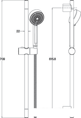 Душевой гарнитур Jacob Delafon Beat [E76907RU-CP]