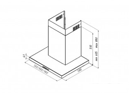 Кухонная вытяжка Akpo Feniks Slim 90 WK-9 (нержавеющая сталь)
