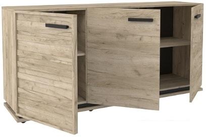 Тумба под телевизор Глазов Oslo 5 (дуб серый craft/черный)