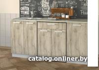 Шкаф напольный Интерлиния Компо НШ60рш1 (дуб серый)