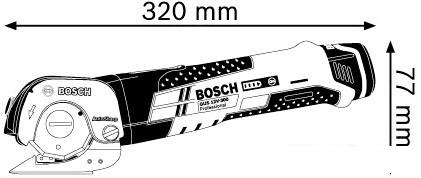 Листовые электрические ножницы Bosch GUS 12V-300 Professional 06019B2904 (с 2-мя АКБ, кейс)