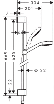 Душевой гарнитур Hansgrohe Croma Select E [26582400]