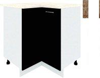 Шкаф напольный Кортекс-мебель Корнелия Лира НШУ угловой (черный/мадрид)