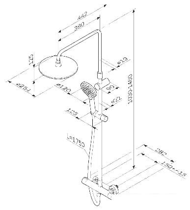 Душевая система AM.PM ShowerSpot F0780464