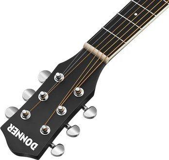 Акустическая гитара Donner DAG-1CB Black (с комплектом аксессуаров)