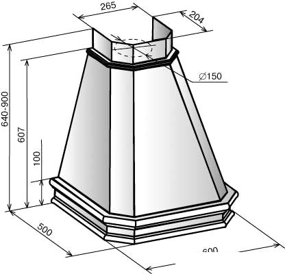 Кухонная вытяжка Elikor Пергола 60П-650-П3Л (бежевый/дуб белый патина)