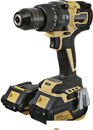Ударная дрель-шуруповерт Hanskonner HCD18165BLI (с 2-мя АКБ, кейс)