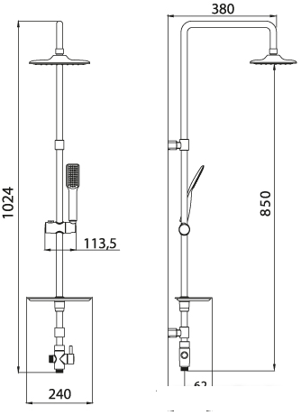Душевая система Lemark LM8804C