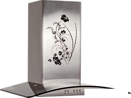 Кухонная вытяжка Elikor Аметист 60Н-430-К3Д (нержавеющая сталь/флористика)