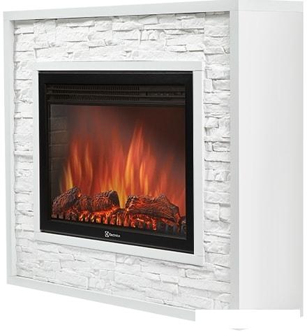 Портал Firelight Loft 30 (камень белый/белая эмаль)