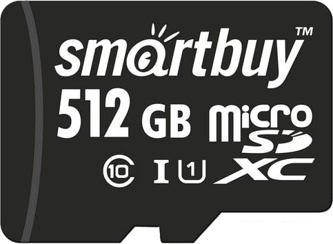 Карта памяти Smart Buy microSDXC SB512GBSDCL10-01 512GB (с адаптером)
