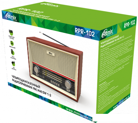 Радиоприемник Ritmix RPR-102 (бук)