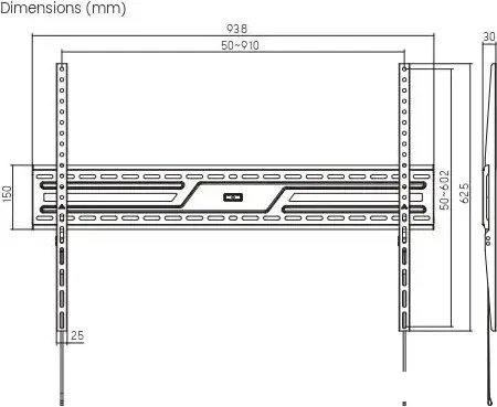 Кронштейн для телевизора Ultramounts UM824F (черный)