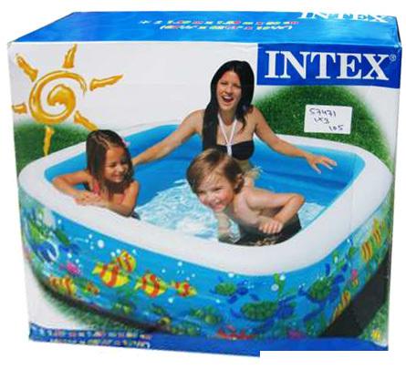 Надувной бассейн Intex Clearview Aquarium 163х48 (57471)