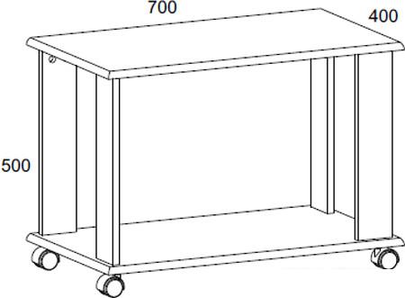 Журнальный столик Anrex Olivia L 70x40 (дуб анкона/вудлайн кремовый)