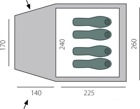 Кемпинговая палатка BTrace Dome 4