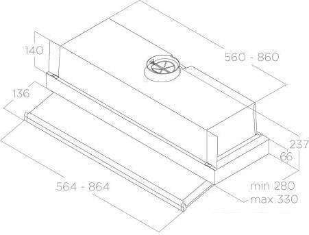 Кухонная вытяжка Elica Ciak 2.0 S GR/A/90 PRF0181903