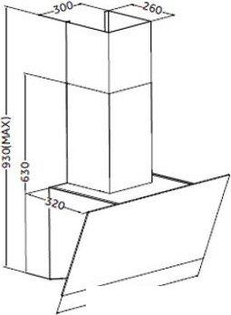 Кухонная вытяжка ZorG Alma 1080 60 S (черный)